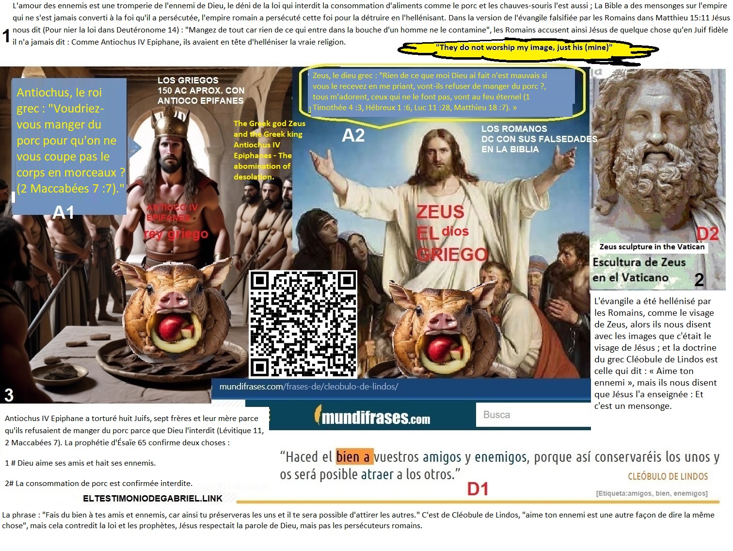 IDI04 Le dieu grec Zeus et le roi Antiochus IV Épiphane - L'abomination de la désolation